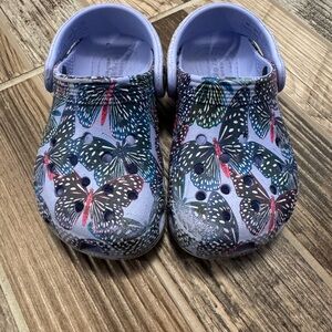 Kids Butterfly Print Crocs size 8